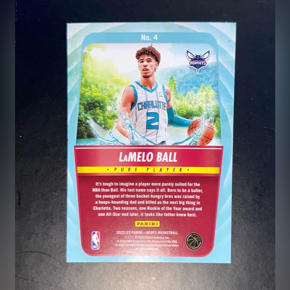 Lamelo Ball - Pure Players Insert 2022-23 Panini Hoops #4 - Picture 2 of 2